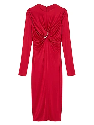 Viscose Liquid Jersey Midi-Dress