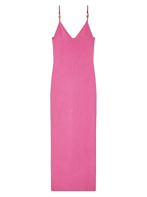 Viscose Stretch-Knit Midi Dress