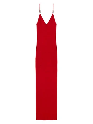 Viscose Stretch-Knit Midi Dress