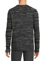 Melange Brushed Cashmere Crewneck Sweater