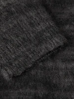 Melange Brushed Cashmere Crewneck Sweater