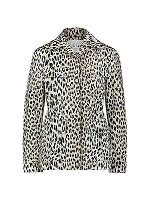 Cairo Animal Print Military Jacket