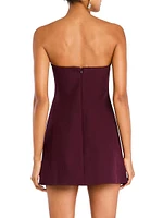 Poppi Crepe Strapless Mini Dress