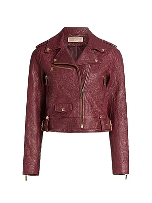 Leather Crop Moto Jacket