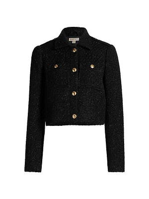 Metallic Tweed Wool Jacket