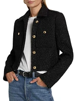 Metallic Tweed Wool Jacket