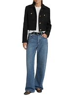 Metallic Tweed Wool Jacket