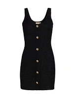 Metallic Tweed Wool-Blend Minidress