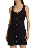 Metallic Tweed Wool-Blend Minidress