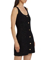 Metallic Tweed Wool-Blend Minidress