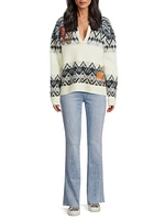 The Fair Isle-Inspired Wool-Cashmere Polo Sweater