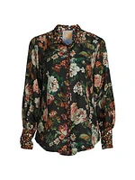 Yrene Floral Silk Blouse
