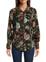 Yrene Floral Silk Blouse