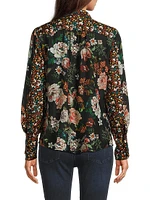 Yrene Floral Silk Blouse