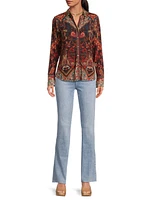 The Janie Favorite Printed Button-Front Shirt