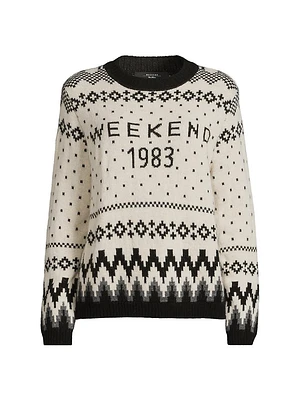 Paride Intarsia-Knit Crewneck Sweater