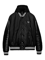 Oversized Nylon Bomber Jacket