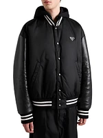 Oversized Nylon Bomber Jacket