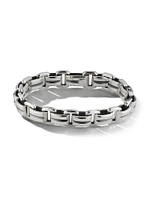 Deco Beveled Link Bracelet Sterling Silver