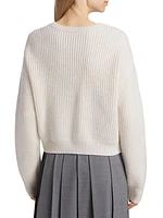 Lessy Embellished Rib-Knit Wool Sweater