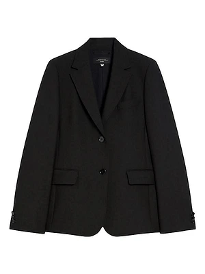 Notch Lapel Single-Breasted Blazer