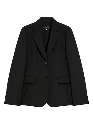 Notch Lapel Single-Breasted Blazer