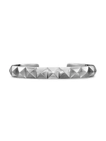 Pyramid Cuff Bracelet in Sterling Silver, 9.3MM