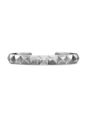 Pyramid Cuff Bracelet in Sterling Silver, 9.3MM