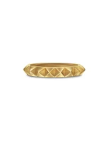 Pyramid Band Ring 18K Yellow Gold, 4MM