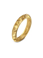 Pyramid Band Ring in 18K Yellow Gold, 4MM