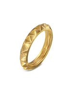 Pyramid Band Ring 18K Yellow Gold, 4MM