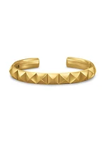 Pyramid Cuff Bracelet in 18K Yellow Gold, 9.3MM