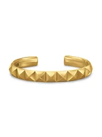 Pyramid Cuff Bracelet 18K Yellow Gold, 9.3MM