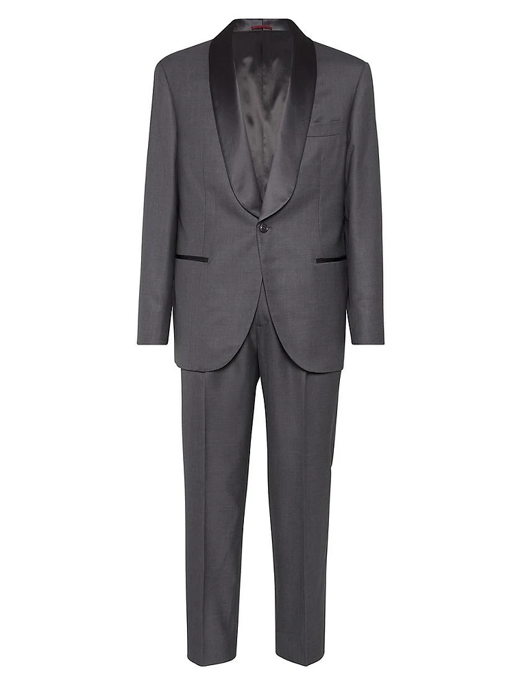 Tuxedo with Shawl Lapel Jacket and Pleated Trousers