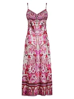 Botanical Silk Bias-Cut Slipdress