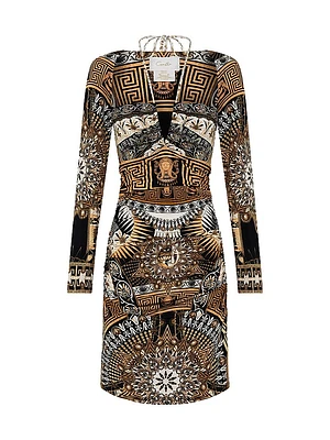 Temples Jersey Halter Minidress