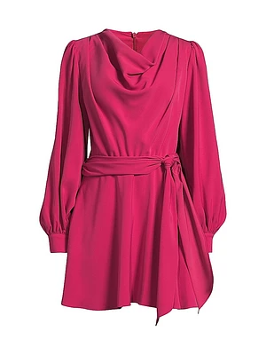 Russel Draped Tie-Waist Minidress