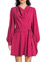 Russel Draped Tie-Waist Minidress