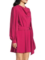 Russel Draped Tie-Waist Minidress