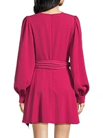 Russel Draped Tie-Waist Minidress