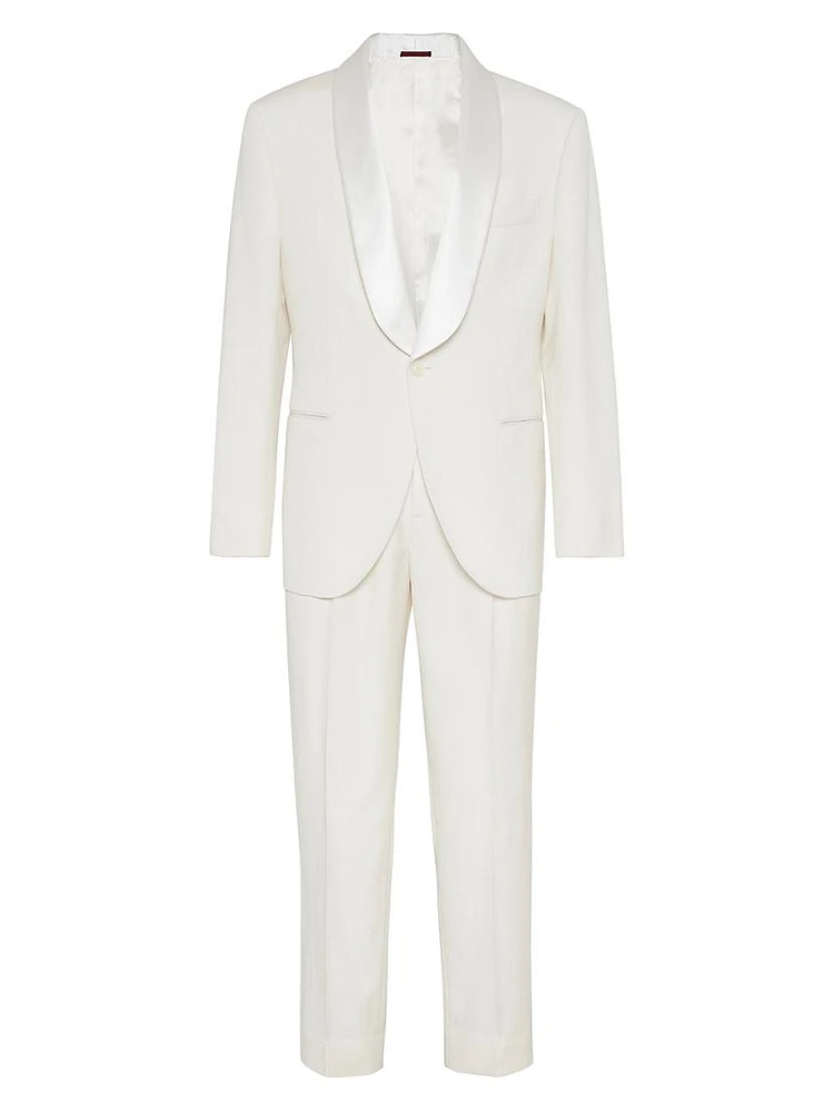 Tuxedo with Shawl Lapel Jacket and Trousers Pleats