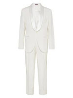 Tuxedo with Shawl Lapel Jacket and Trousers Pleats