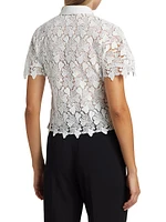 Lace Short-Sleeve Blouse