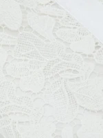 Lace Short-Sleeve Blouse