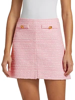 Bouclé A-Line Miniskirt