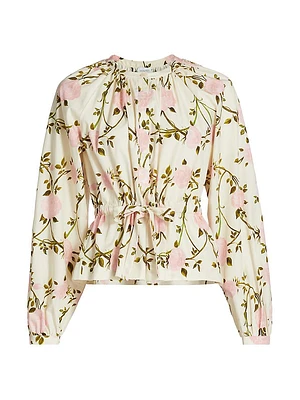 Floral Cotton Poplin Blouse