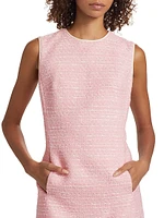 Bouclé Shift Minidress