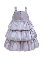 Baby & Little Girl's Bow Tiered Overlay Dress