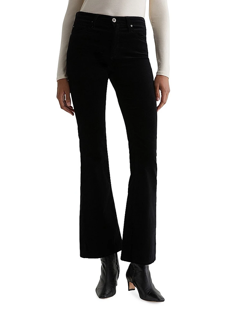 Farrah Velvet High-Rise Flared Jeans