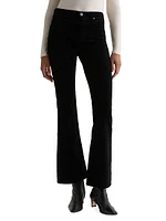 Farrah Velvet High-Rise Flared Jeans